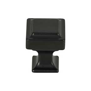 Top Knobs [TK700BLK] Die Cast Zinc Cabinet Knob - Transcend Series - Flat Black Finish - 1" Sq.