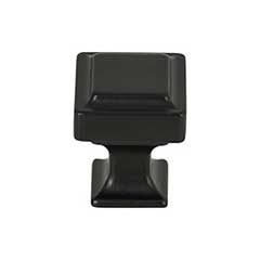 Top Knobs [TK700BLK] Die Cast Zinc Cabinet Knob - Ascendra Series - Flat Black Finish - 1" Sq.