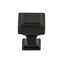 Top Knobs [TK700BLK] Die Cast Zinc Cabinet Knob - Ascendra Series - Flat Black Finish - 1&quot; Sq.