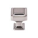 Top Knobs [TK700BSN] Die Cast Zinc Cabinet Knob - Ascendra Series - Brushed Satin Nickel Finish - 1" Sq.