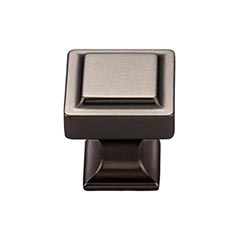 Top Knobs [TK701AG] Die Cast Zinc Cabinet Knob - Ascendra Series - Ash Gray Finish - 1 1/8&quot; Sq.