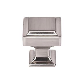 Top Knobs [TK701BSN] Die Cast Zinc Cabinet Knob - Transcend Series - Brushed Satin Nickel Finish - 1 1/8" Sq.
