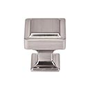 Top Knobs [TK701BSN] Die Cast Zinc Cabinet Knob - Ascendra Series - Brushed Satin Nickel Finish - 1 1/8&quot; Sq.