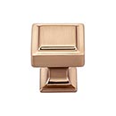 Top Knobs [TK701HB] Die Cast Zinc Cabinet Knob - Ascendra Series - Honey Bronze Finish - 1 1/8&quot; Sq.
