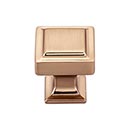 Top Knobs [TK701HB] Die Cast Zinc Cabinet Knob - Ascendra Series - Honey Bronze Finish - 1 1/8" Sq.