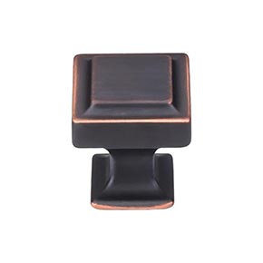 Top Knobs [TK701UM] Die Cast Zinc Cabinet Knob - Transcend Series - Umbrio Finish - 1 1/8" Sq.