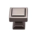 Top Knobs [TK702AG] Die Cast Zinc Cabinet Knob - Ascendra Series - Ash Gray Finish - 1 1/4" Sq.