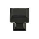 Top Knobs [TK702BLK] Die Cast Zinc Cabinet Knob - Ascendra Series - Flat Black Finish - 1 1/4" Sq.