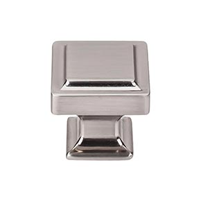 Top Knobs [TK702BSN] Die Cast Zinc Cabinet Knob - Transcend Series - Brushed Satin Nickel Finish - 1 1/4" Sq.