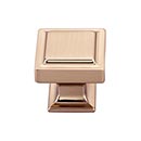 Top Knobs [TK702HB] Die Cast Zinc Cabinet Knob - Ascendra Series - Honey Bronze Finish - 1 1/4" Sq.