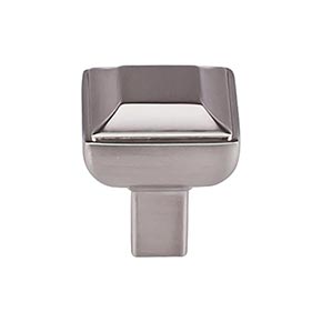 Top Knobs [TK670BSN] Die Cast Zinc Cabinet Knob - Podium Series - Brushed Satin Nickel Finish - 1" Sq.