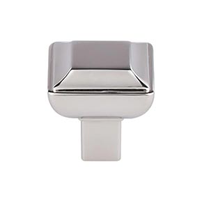 Top Knobs [TK671PN] Die Cast Zinc Cabinet Knob - Podium Series - Polished Nickel Finish - 1 1/8" Sq.