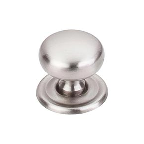 Top Knobs [M1315] Solid Brass Cabinet Knob - Victoria Series - Brushed Satin Nickel Finish - 1 1/4" Dia.