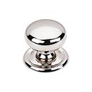Top Knobs [M1316] Solid Brass Cabinet Knob - Victoria Series - Polished Nickel Finish - 1 1/4" Dia.