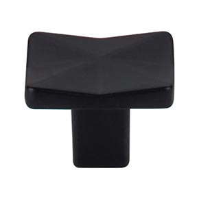 Top Knobs [TK560BLK] Die Cast Zinc Cabinet Knob - Quilted Series - Flat Black Finish - 1 1/4" L