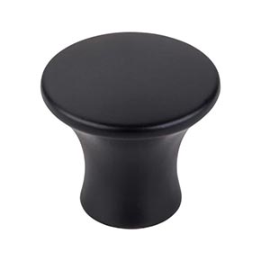 Top Knobs [TK591BLK] Die Cast Zinc Cabinet Knob - Oculus Series - Flat Black Finish - 1 1/8" Dia.