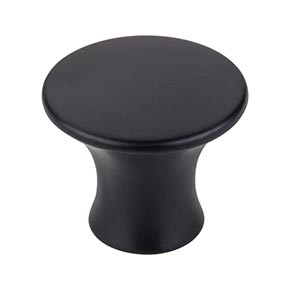 Top Knobs [TK592BLK] Die Cast Zinc Cabinet Knob - Oculus Series - Flat Black Finish - 1 5/16" Dia.