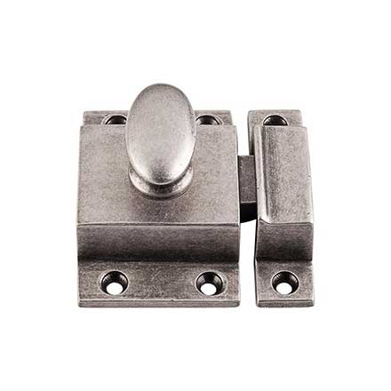 Top Knobs [M1786] Solid Brass Cupboard Turn Latch - Pewter Antique Finish - 2" W