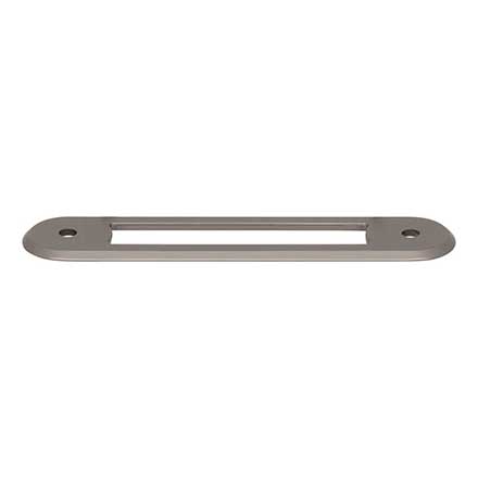 Top Knobs [TK3352AG] Die Cast Zinc Cabinet Pull Backplate - Brockwell Series - Ash Gray Finish - 3 3/4" C/C - 4 3/4" L