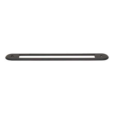 Top Knobs [TK3354BLK] Die Cast Zinc Cabinet Pull Backplate - Brockwell Series - Flat Black Finish - 6 5/16" C/C - 7 5/16" L