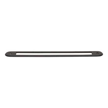Top Knobs [TK3355BLK] Die Cast Zinc Cabinet Pull Backplate - Brockwell Series - Flat Black Finish - 7 9/16" C/C - 8 9/16" L