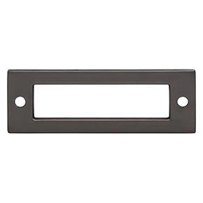 Top Knobs [TK923AG] Die Cast Zinc Cabinet Pull Backplate - Hollin Series - Ash Gray Finish - 3 1/2" L