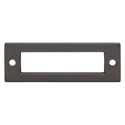 Top Knobs [TK923AG] Die Cast Zinc Cabinet Pull Backplate - Hollin Series - Ash Gray Finish - 3" C/C - 3 1/2" L