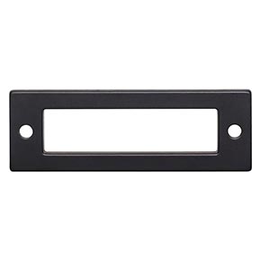Top Knobs [TK923BLK] Die Cast Zinc Cabinet Pull Backplate - Hollin Series - Flat Black Finish - 3 1/2" L