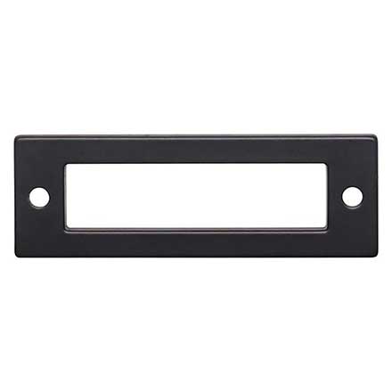 Top Knobs [TK923BLK] Die Cast Zinc Cabinet Pull Backplate - Hollin Series - Flat Black Finish - 3" C/C - 3 1/2" L