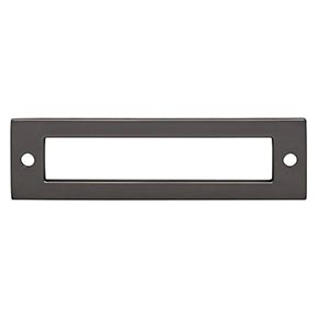 Top Knobs [TK924AG] Die Cast Zinc Cabinet Pull Backplate - Hollin Series - Ash Gray Finish - 3 3/4" C/C - 4 9/32" L