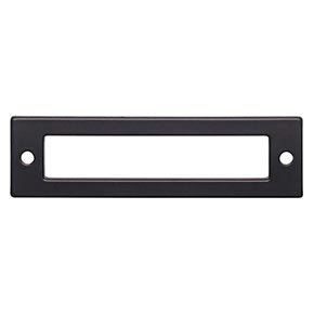 Top Knobs [TK924BLK] Die Cast Zinc Cabinet Pull Backplate - Hollin Series - Flat Black Finish - 3 3/4" C/C - 4 9/32" L