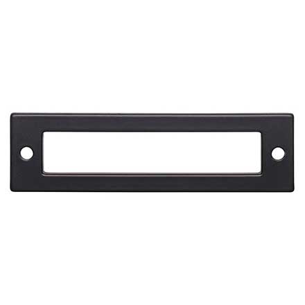 Top Knobs [TK924BLK] Die Cast Zinc Cabinet Pull Backplate - Hollin Series - Flat Black Finish - 3 3/4&quot; C/C - 4 9/32&quot; L