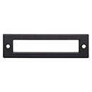 Top Knobs [TK924BLK] Die Cast Zinc Cabinet Pull Backplate - Hollin Series - Flat Black Finish - 3 3/4" C/C - 4 9/32" L