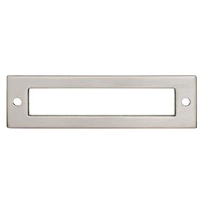 Top Knobs [TK924BSN] Die Cast Zinc Cabinet Pull Backplate - Hollin Series - Brushed Satin Nickel Finish - 3 3/4" C/C - 4 9/32" L