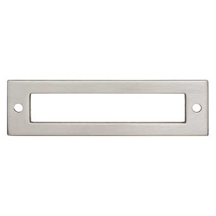 Top Knobs [TK924BSN] Die Cast Zinc Cabinet Pull Backplate - Hollin Series - Brushed Satin Nickel Finish - 3 3/4" C/C - 4 9/32" L