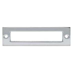 Top Knobs [TK924PC] Die Cast Zinc Cabinet Pull Backplate - Hollin Series - Polished Chrome Finish - 3 3/4" C/C - 4 9/32" L