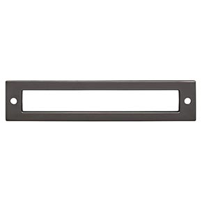 Top Knobs [TK925AG] Die Cast Zinc Cabinet Pull Backplate - Hollin Series - Ash Gray Finish - 5 1/16" C/C - 5 9/16" L