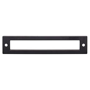 Top Knobs [TK925BLK] Die Cast Zinc Cabinet Pull Backplate - Hollin Series - Flat Black Finish - 5 1/16" C/C - 5 9/16" L