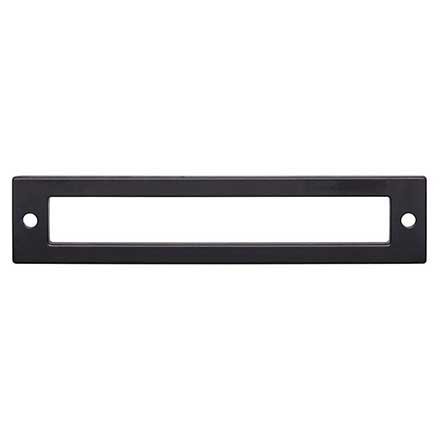 Top Knobs [TK925BLK] Die Cast Zinc Cabinet Pull Backplate - Hollin Series - Flat Black Finish - 5 1/16" C/C - 5 9/16" L