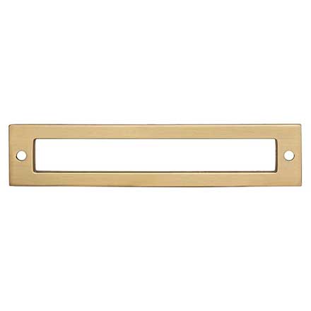 Top Knobs [TK925BSN] Die Cast Zinc Cabinet Pull Backplate - Hollin Series - Brushed Satin Nickel Finish - 5 1/16" C/C - 5 9/16" L