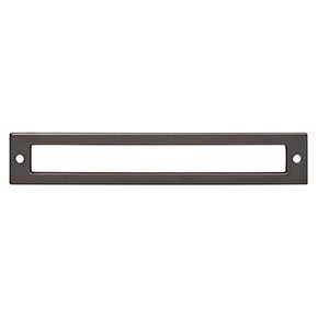 Top Knobs [TK926AG] Die Cast Zinc Cabinet Pull Backplate - Hollin Series - Ash Gray Finish - 6 5/16" C/C - 6 3/4" L