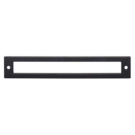 Top Knobs [TK926BLK] Die Cast Zinc Cabinet Pull Backplate - Hollin Series - Flat Black Finish - 6 5/16" C/C - 6 3/4" L