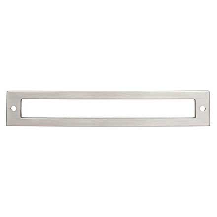 Top Knobs [TK926BSN] Die Cast Zinc Cabinet Pull Backplate - Hollin Series - Brushed Satin Nickel Finish - 6 5/16&quot; C/C - 6 3/4&quot; L