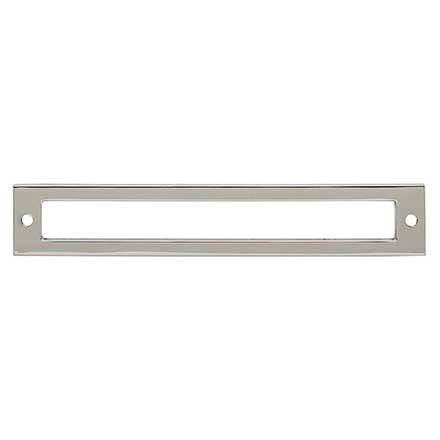 Top Knobs [TK926PN] Die Cast Zinc Cabinet Pull Backplate - Hollin Series - Polished Nickel Finish - 6 5/16" C/C - 6 3/4" L