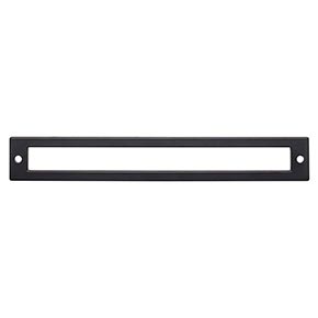 Top Knobs [TK927BLK] Die Cast Zinc Cabinet Pull Backplate - Hollin Series - Flat Black Finish - 7 9/16" C/C - 8 1/16" L