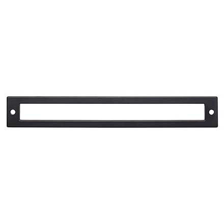 Top Knobs [TK927BLK] Die Cast Zinc Cabinet Pull Backplate - Hollin Series - Flat Black Finish - 7 9/16" C/C - 8 1/16" L