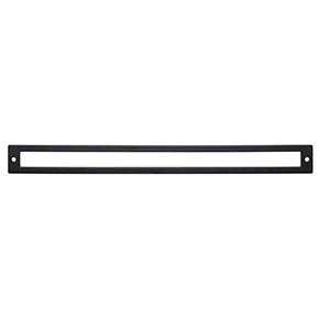 Top Knobs [TK929BLK] Die Cast Zinc Cabinet Pull Backplate - Hollin Series - Flat Black Finish - 12" C/C - 12 1/2" L