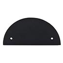 Top Knobs [TK54BLK] Die Cast Zinc Cabinet Pull Backplate - Half Circle Series - Flat Black Finish - 2 1/2" C/C - 5" L