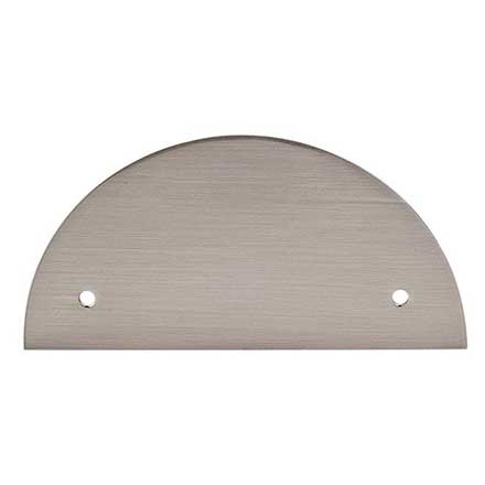 Top Knobs [TK54BSN] Die Cast Zinc Cabinet Pull Backplate - Half Circle Series - Brushed Satin Nickel Finish - 2 1/2&quot; C/C - 5&quot; L