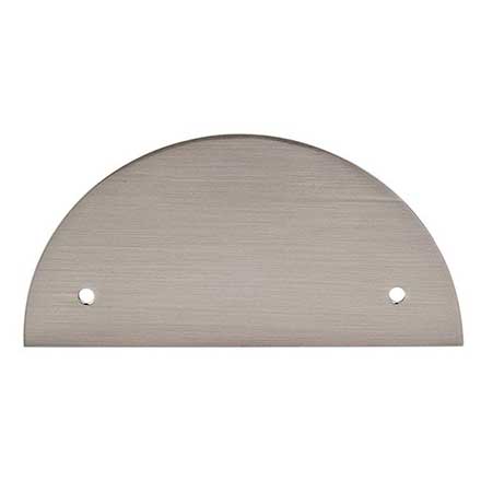 Top Knobs [TK54BSN] Die Cast Zinc Cabinet Pull Backplate - Half Circle Series - Brushed Satin Nickel Finish - 2 1/2" C/C - 5" L